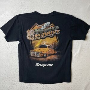 Snap-on Graphic T-Shirt‎ Mens XL Black Route 66 Hooked On The Drive Truck